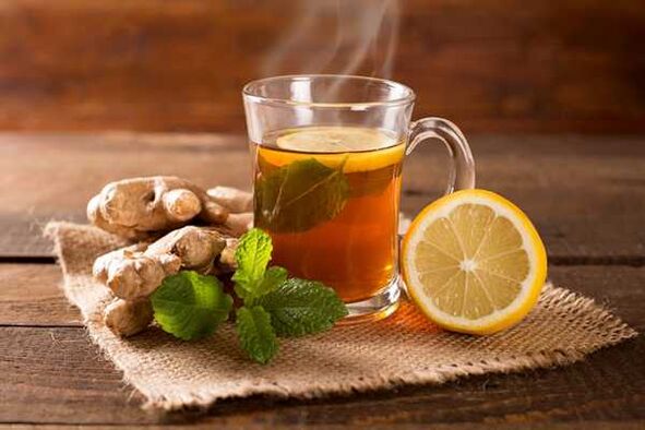 Delicious tea with ginger, mint and lemon will strengthen a man's sexual energy