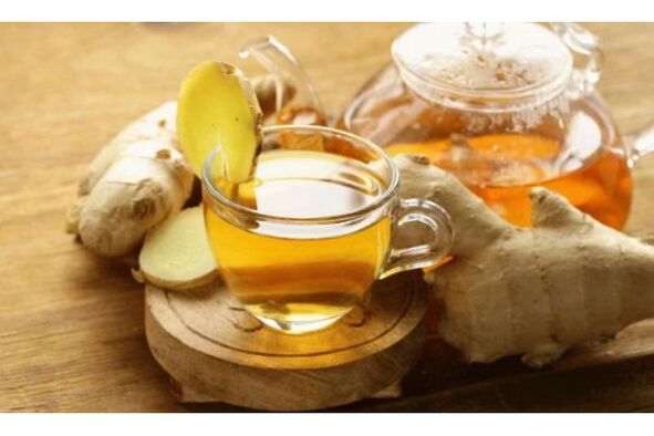 Ginger tea is a fragrant drink for potency in the diet of a man