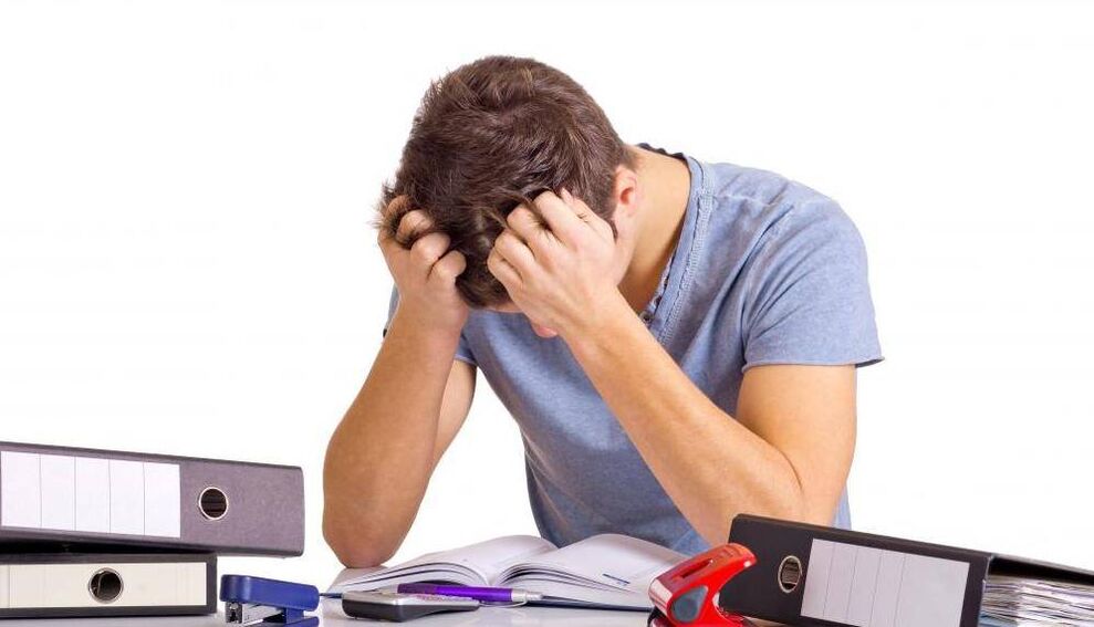 Problems at work cause stress, which leads to impaired potency