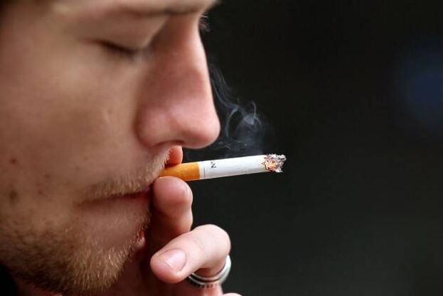 Smoking, constricting blood vessels, has a very bad effect on male potency