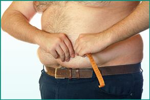 Obesity of a man is one of the causes of problems with potency